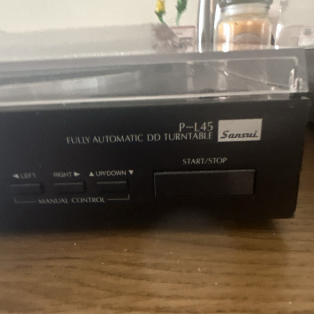 Sansui P-L45 Fully Automatic Direct Drive Black Turntable Record Player