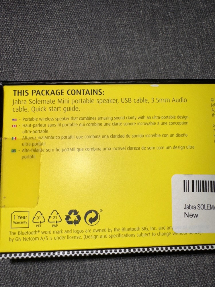 Jabra Solemate Mini Wireless Bluetooth Speaker - Blue