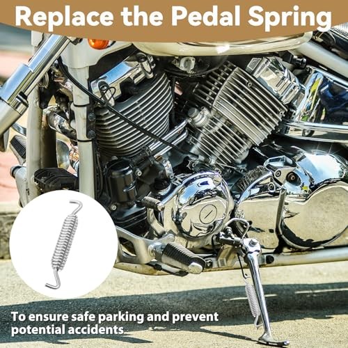 Jiffy Stand Kickstand Spring Replacement, Heavy‑Duty 2.5mm Wire Spring Silver