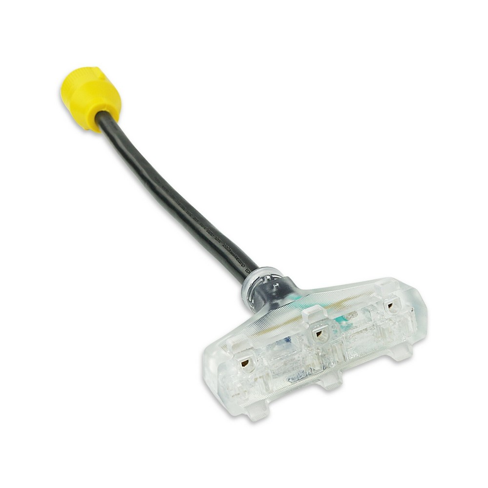 RV Generator Power Adapter 30AMP Male 3-Prong Plug to 3x 15 AMP Female 18IN cord