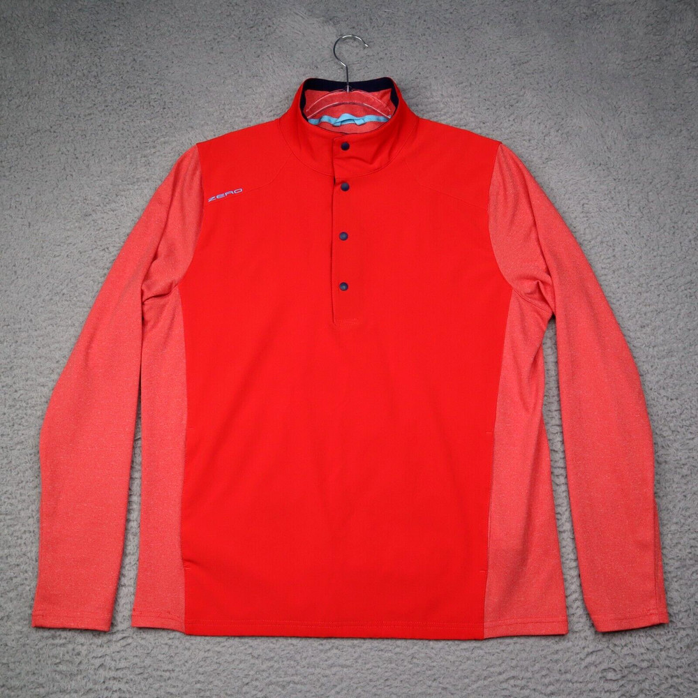 Zero Restriction Z710 Snap Pullover Mens Medium Red Heather Performance Golf