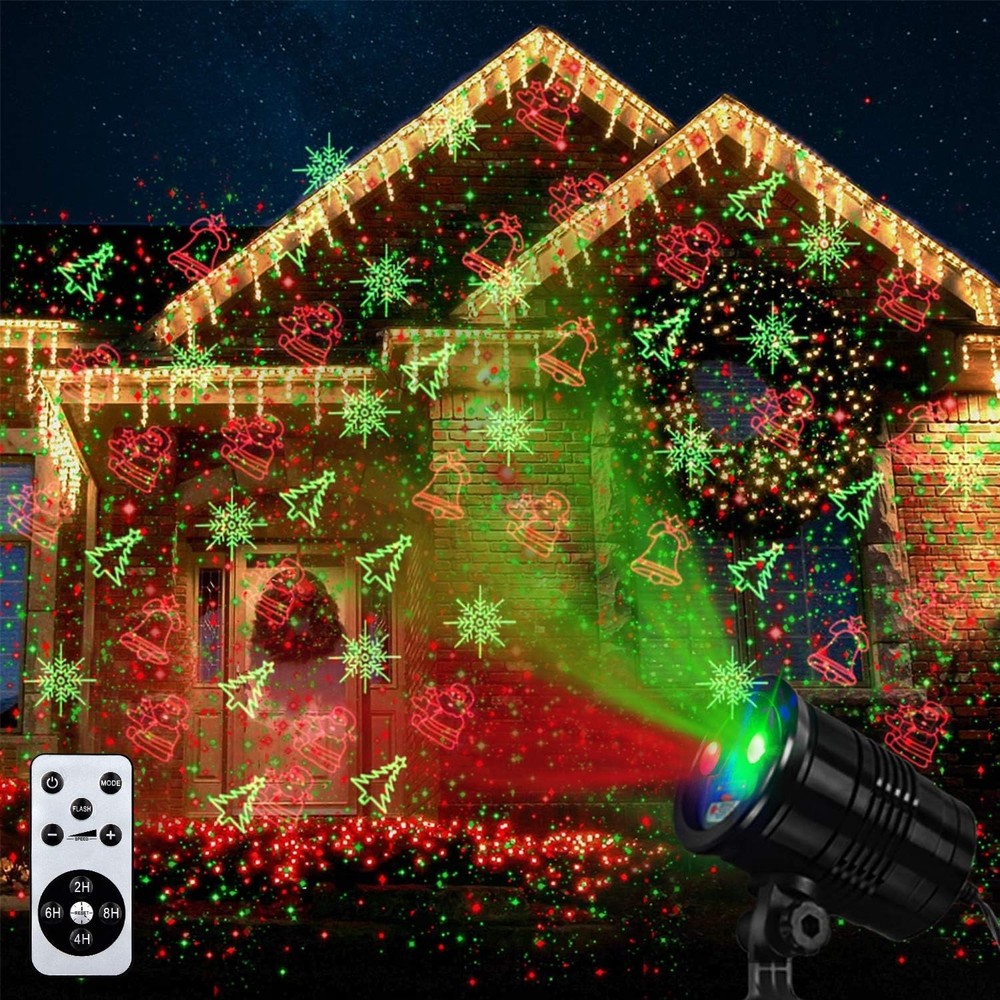 Weatherproof LED Christmas Projector Light - Multicolor Patterns for Festivities