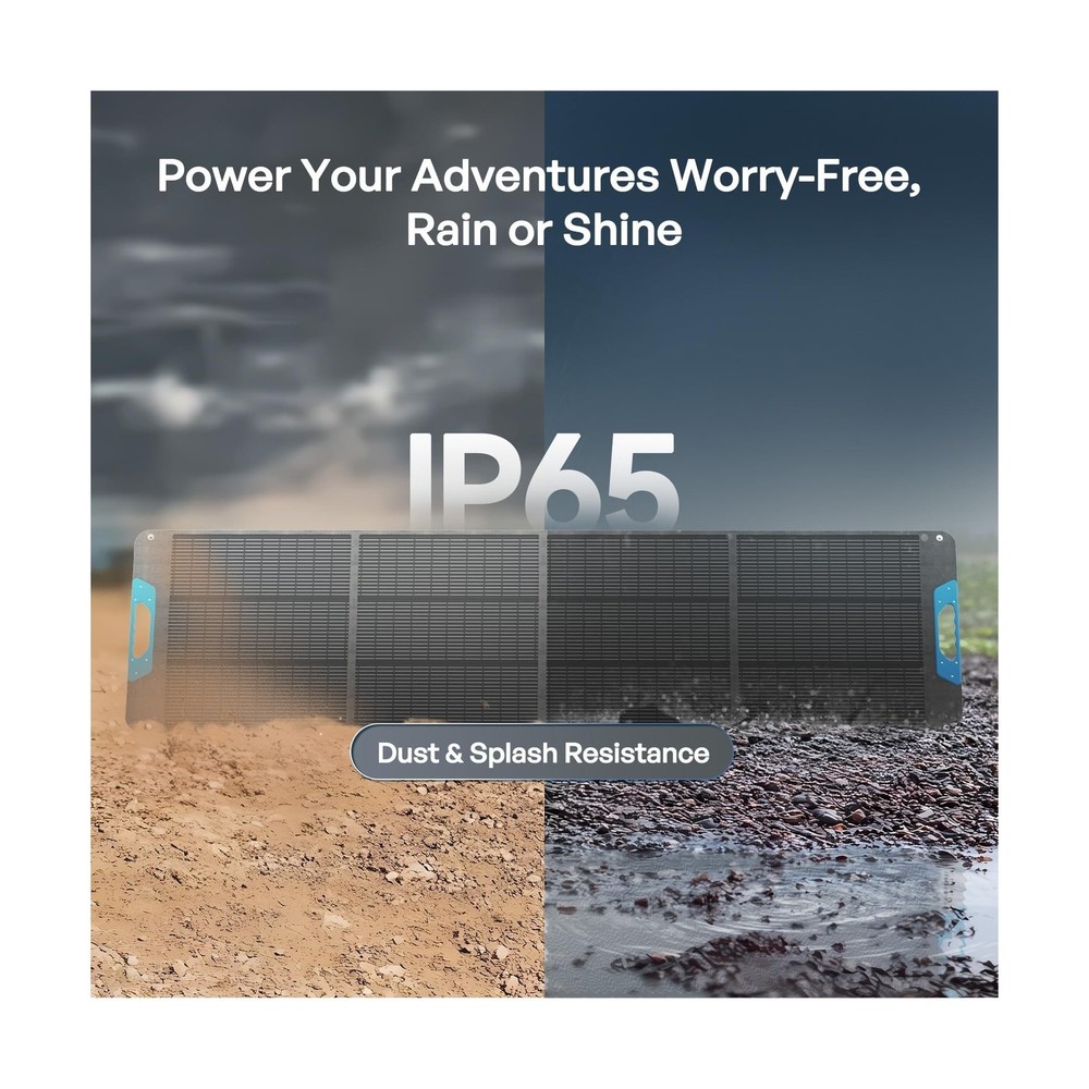 Renogy 200W Portable Solar Panel, IP65 Waterproof Foldable Solar Panel Power ...