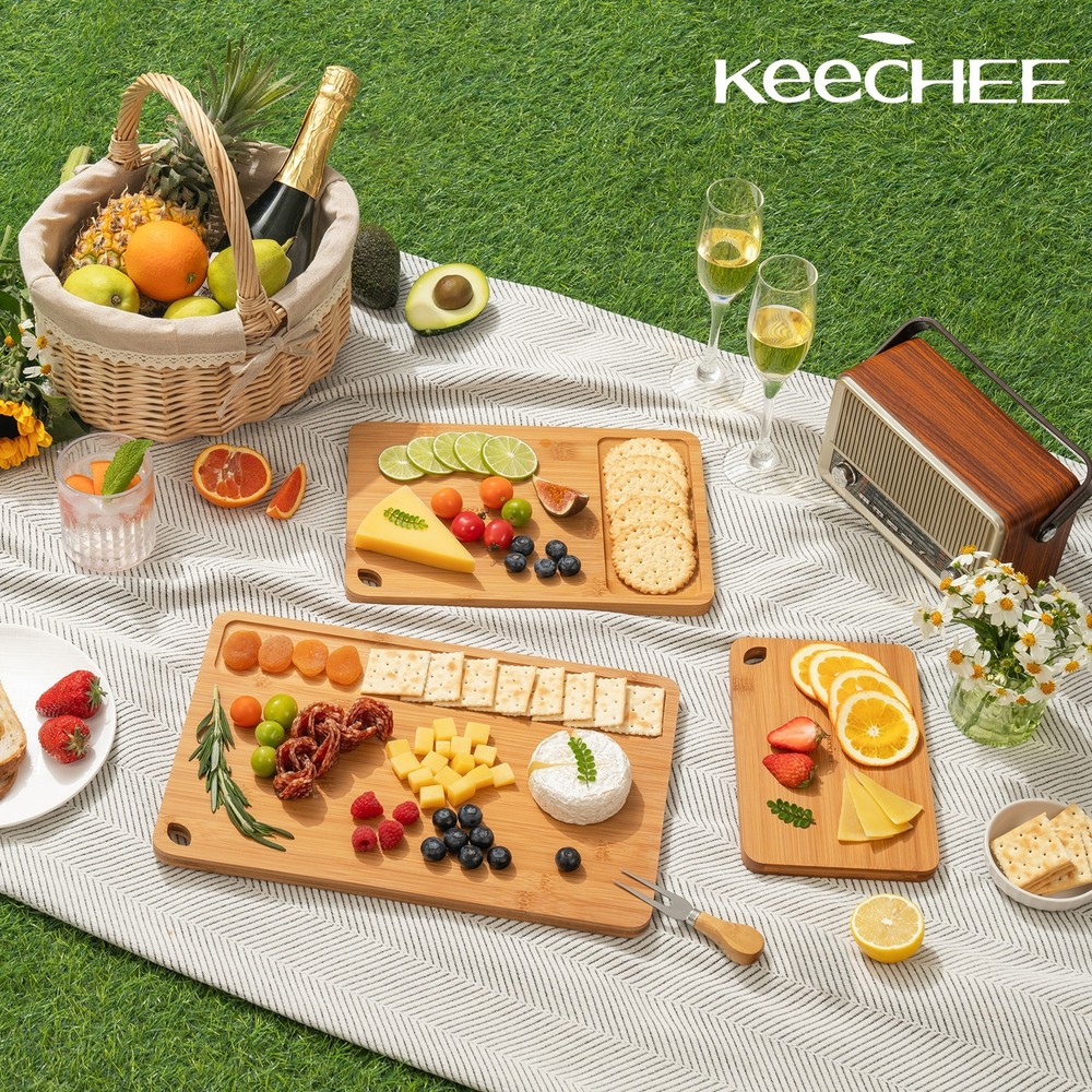 KeeCHEE® 3-Pcs Carbonized Bamboo Cutting Board