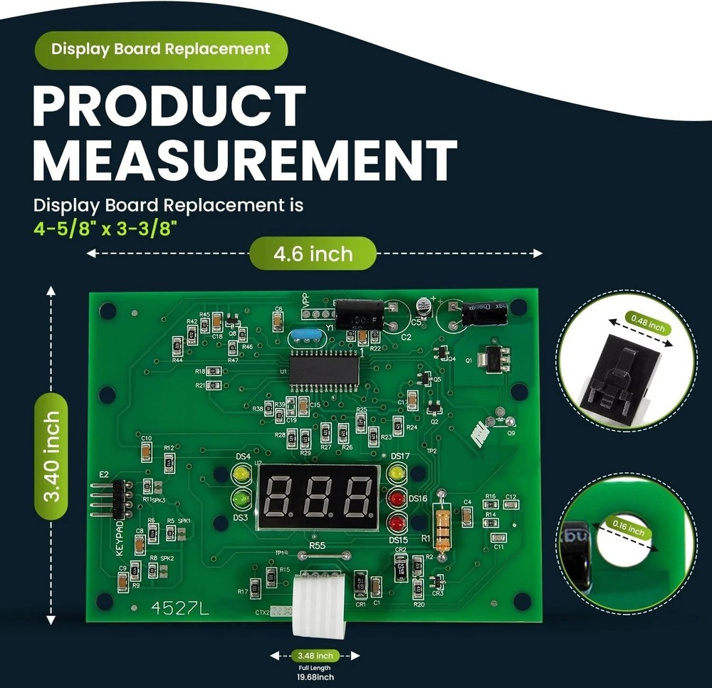 Display Board Replacement for Hayward Universal Low Nox Draft Heater IDXL2DB1930