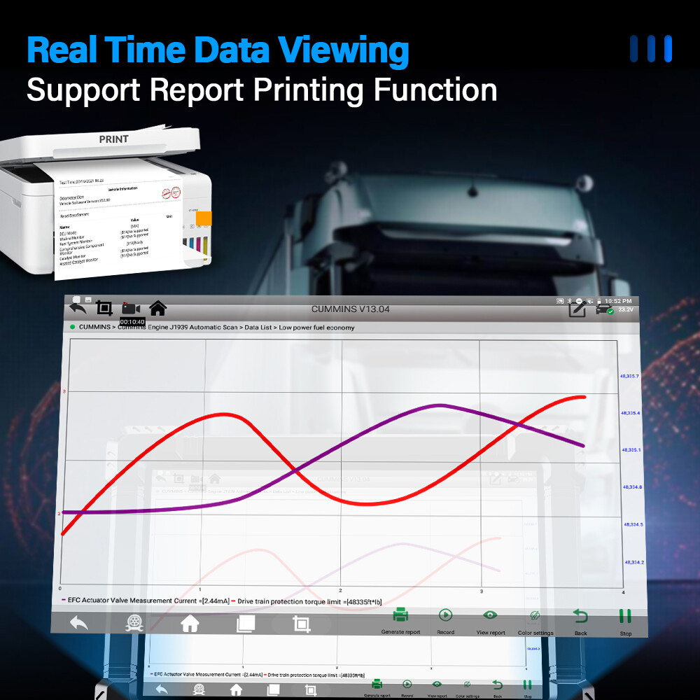 Diesel Scanner Full System OBD2 Diagnostic Tool DPF Regen ECU Coding Programming