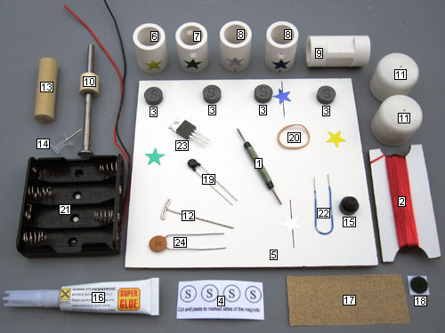 DIY SIMPLE REED SWITCH/TRANSISTOR MOTOR KIT #5 SCIENCE FAIR PROJECT EDUCATIONAL