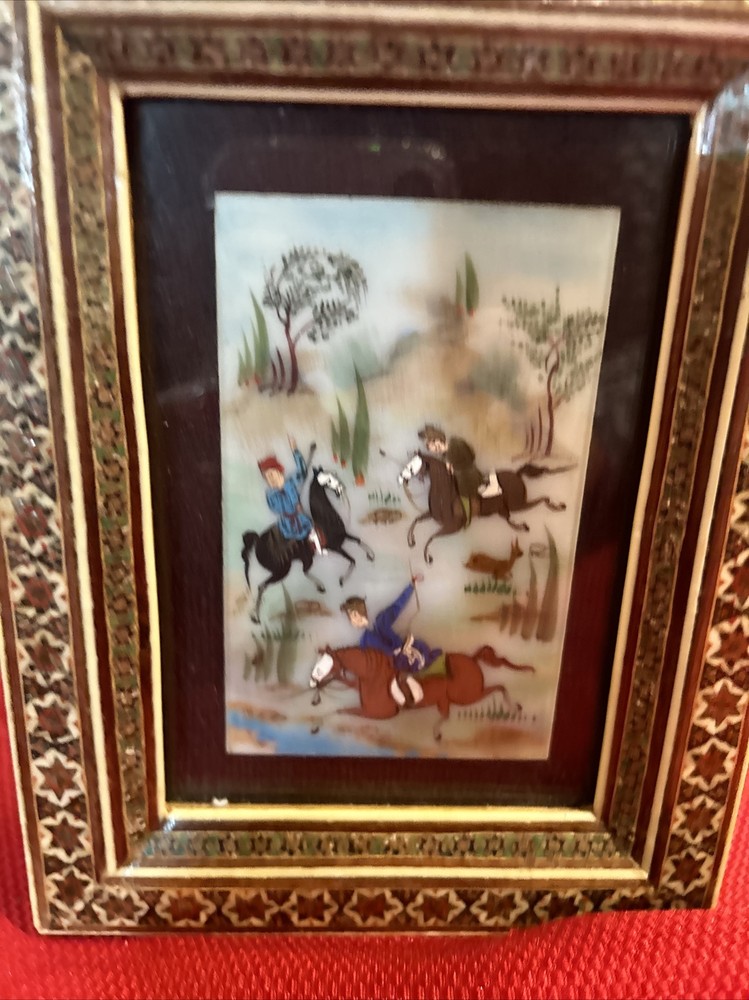 Persian Hunting Scene. 7x5 Inches