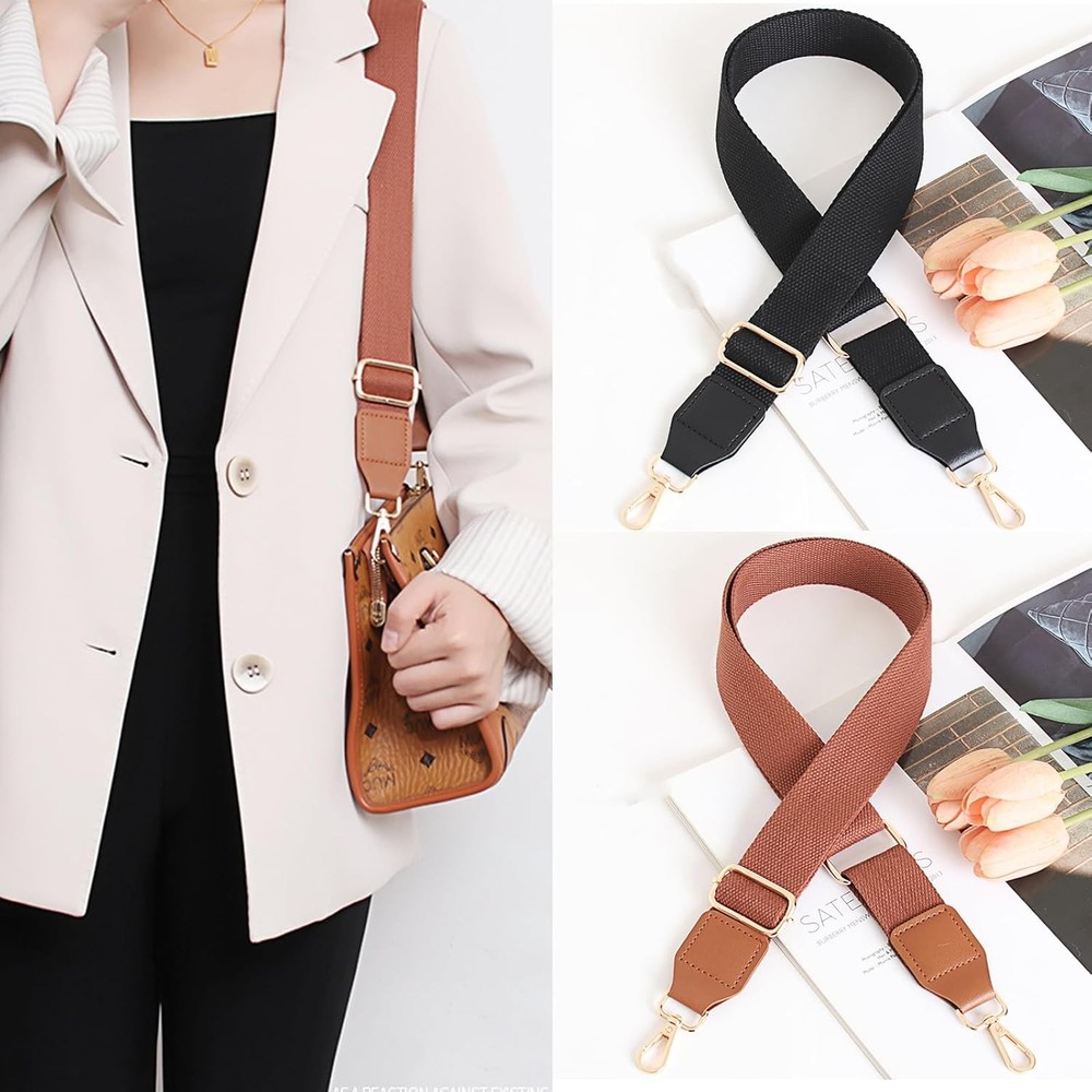 Wide Shoulder Strap Adjustable Replacement Belt Canvas Purse White Leather