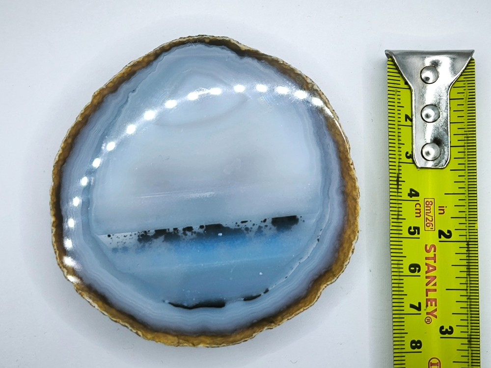 Polished Agate Stone Banded Crystal  80mm