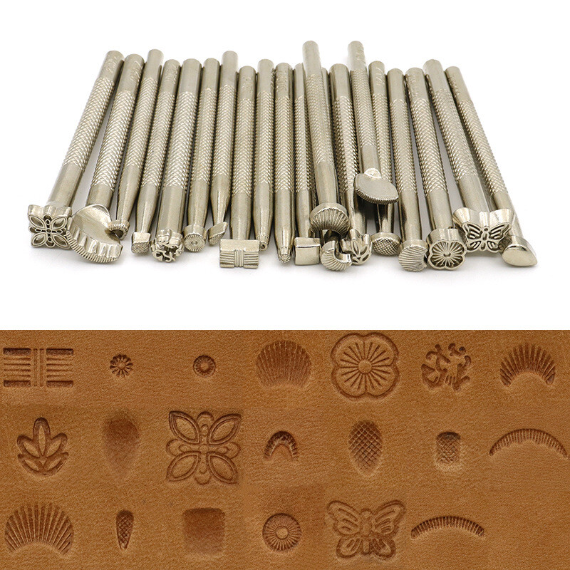 Leather Stamps Tools Working Saddle Making Set Carving Craft Stamps Punch Tool