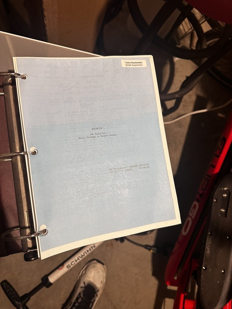 Bundle - Zemeckis Film - ORIGINAL Beowulf Movie Script +Handwritten Notes