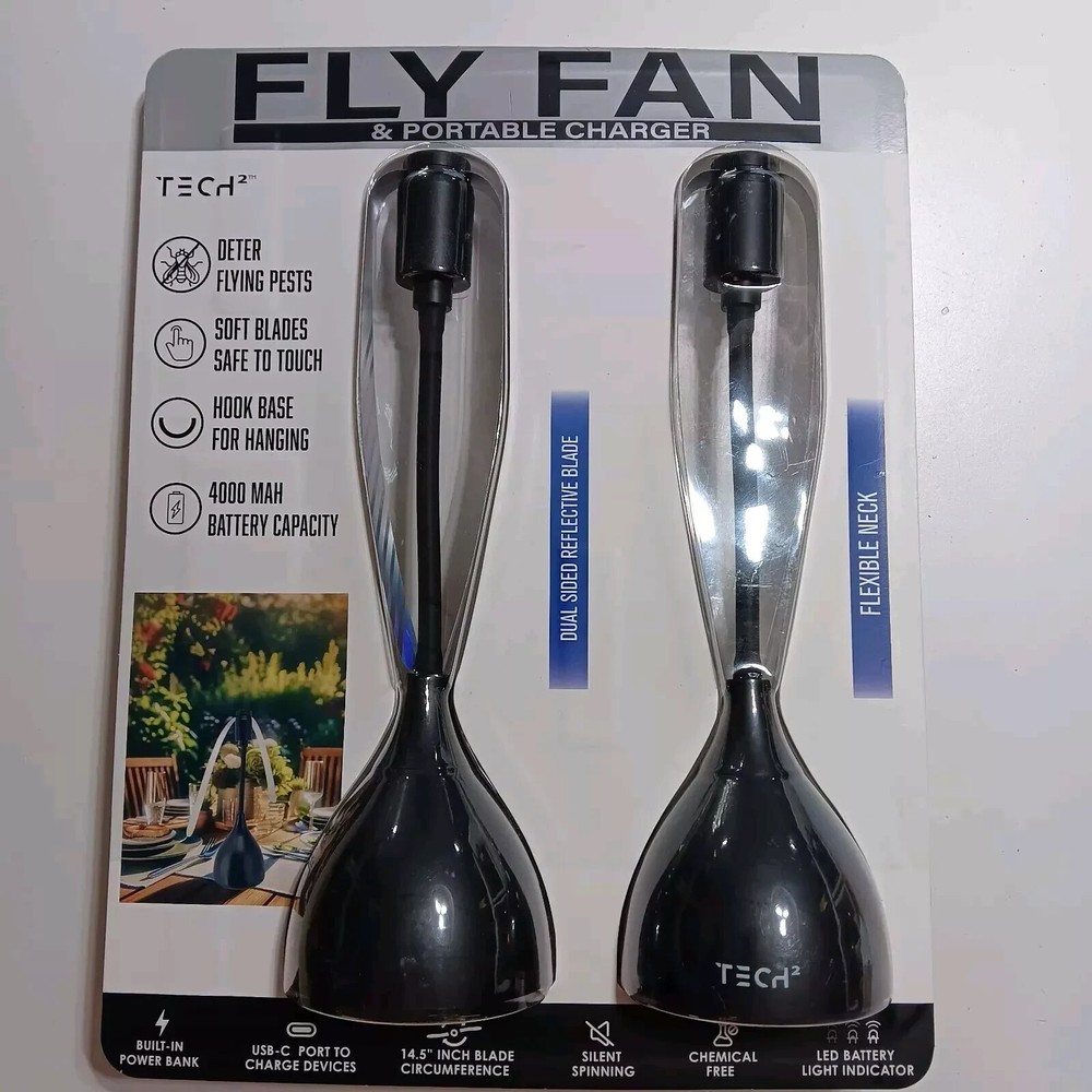 Tech2 Fly Fan & Portable Charger, 2-Pack