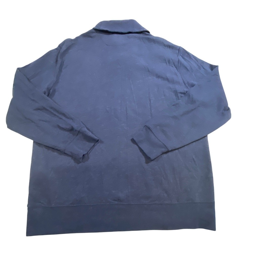 Polo Ralph Lauren Men Large Shawl Collar Pullover Sweatshirt Navy Blue