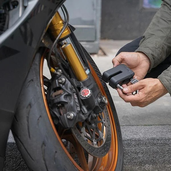 HIPLOK MD1000 DISC LOCK ALL BLACK MOTORCYCLE SECURITY