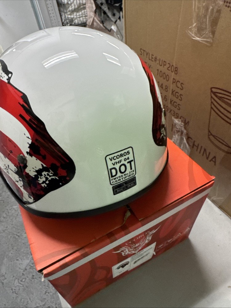VCOROS Half Helmets Motorcycle Open Face Sun Visor Quick Release Adjustable.