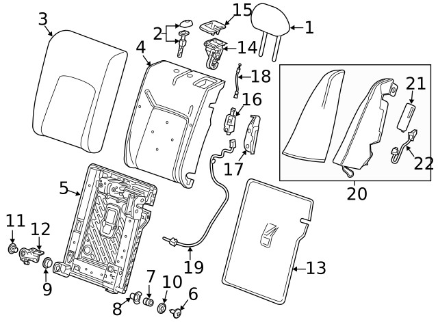 Genuine GM Headrest Guide 84686163