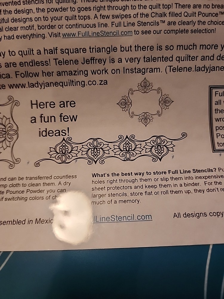 Full Line Stencil #49001 Blooming Scroll Elegance Reusable