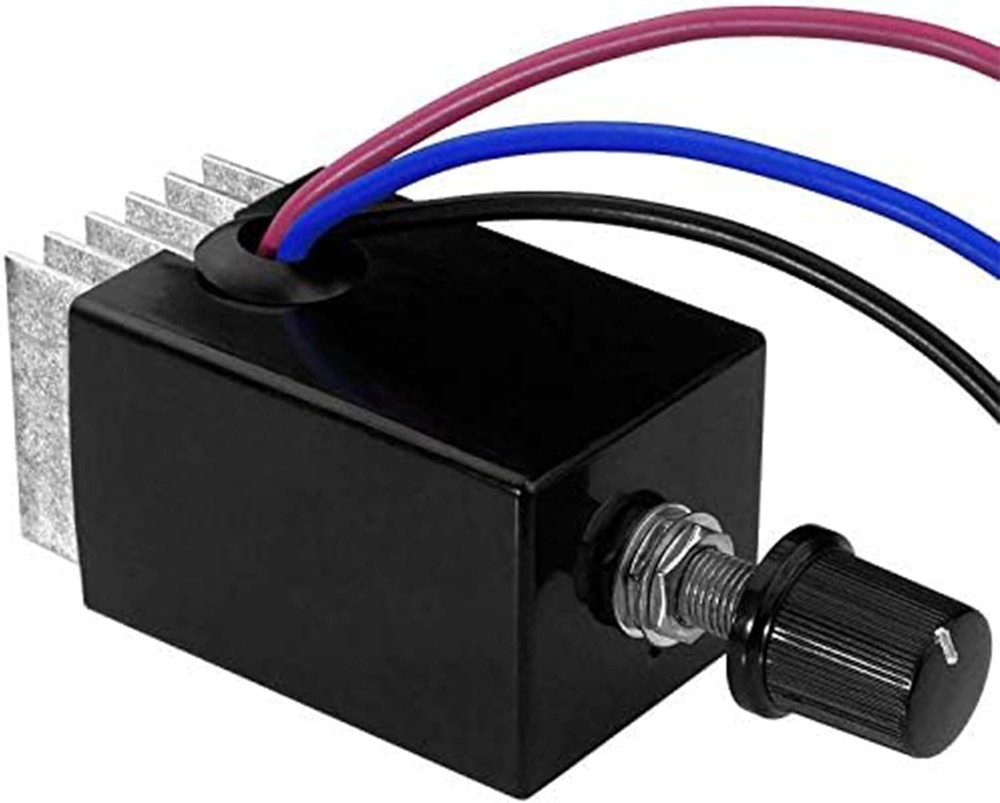 DC Motor Speed Controller Universal 12V 24V 10A Electronic Stepless black
