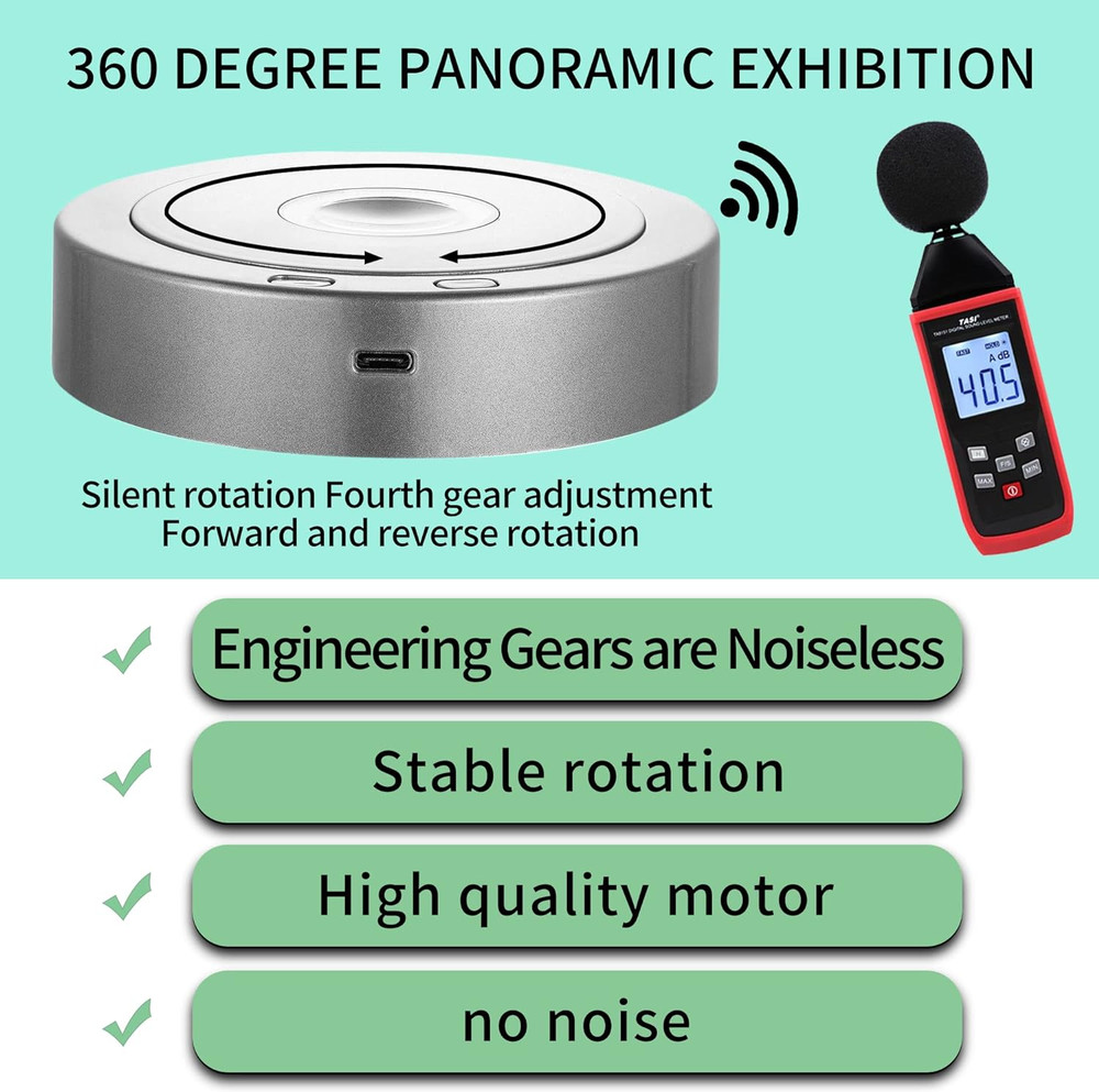 Rotating Display Stand - Spinning Display Stand with Colored Lights - Lighted LE