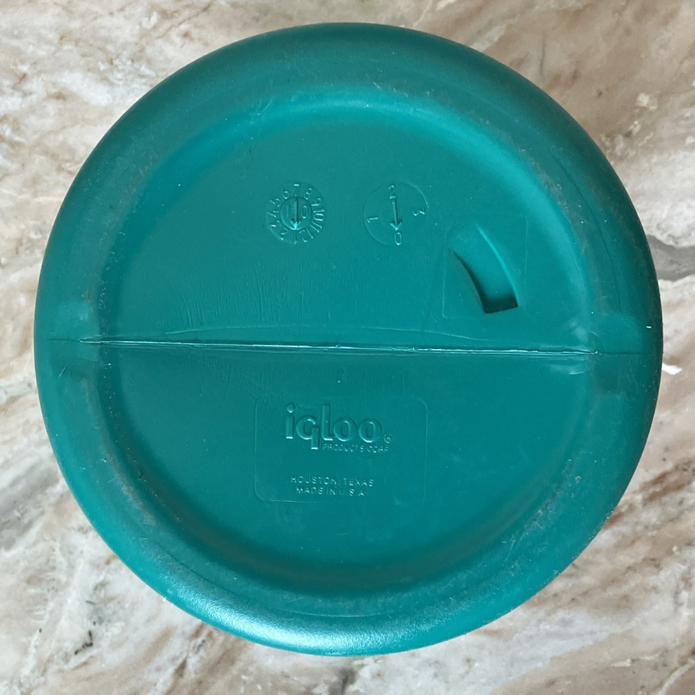 Igloo Water Cooler Jug Teal White Blue Carry Handle Plastic