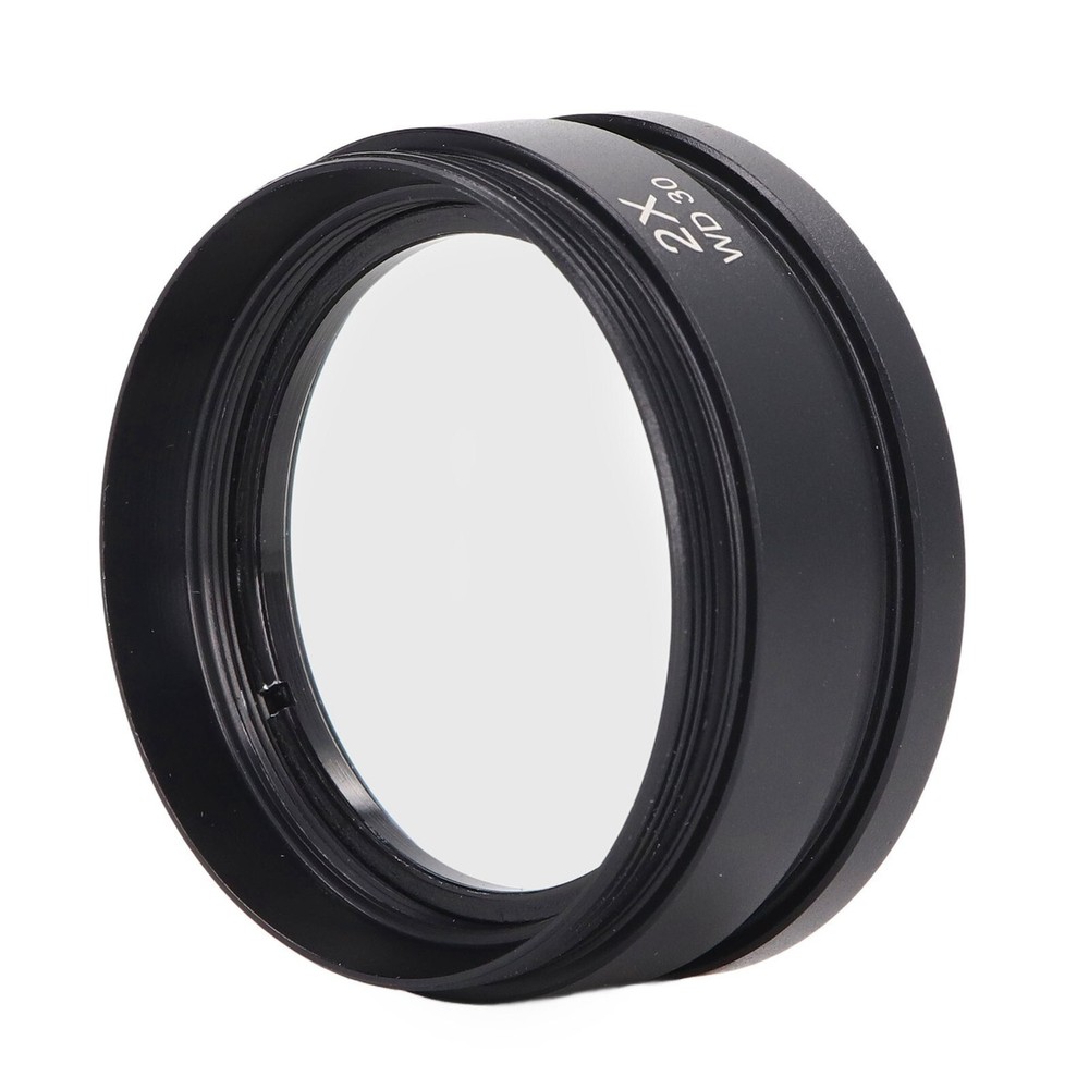 Auxiliary Objective Lens Aluminium Alloy 2X Accessory for Stereo Microscope WD30