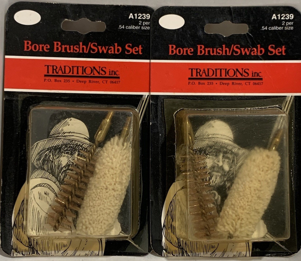 Bore Brush Swab Set for .54 Cal. Muzzleloader with 10-32 Threads - 2 SETS!
