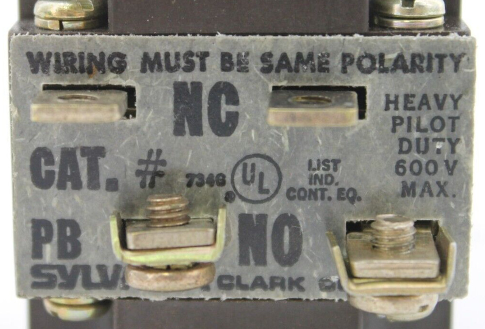Sylvania 734G Contact Block with Selector Switch