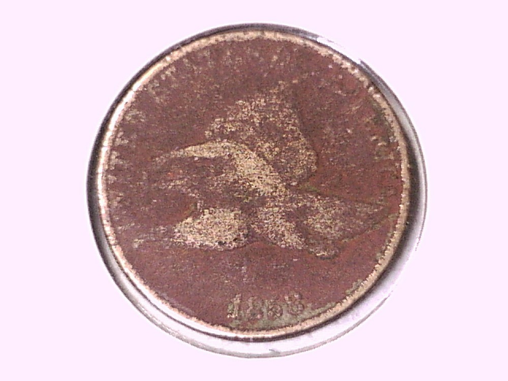1858 Flying Eagle Cent Genuine Raw Ungraded 00522