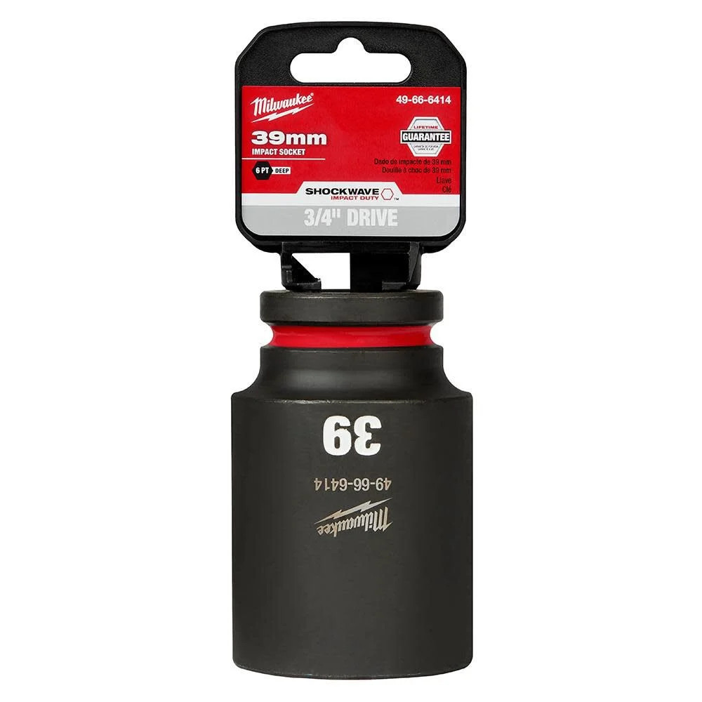 Milwaukee Shockwave Impact Duty Socket 3/4In Drive 39Mm Deep 6 Point