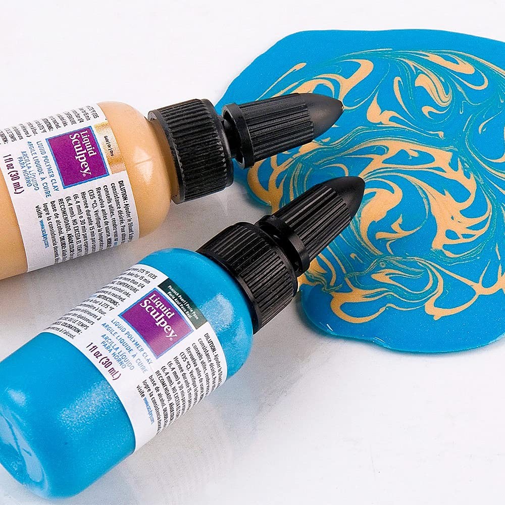 Polyform Liquid Sculpey Liquid Polymer Oven-Bake Clay, Clear, 2 oz. bottle,