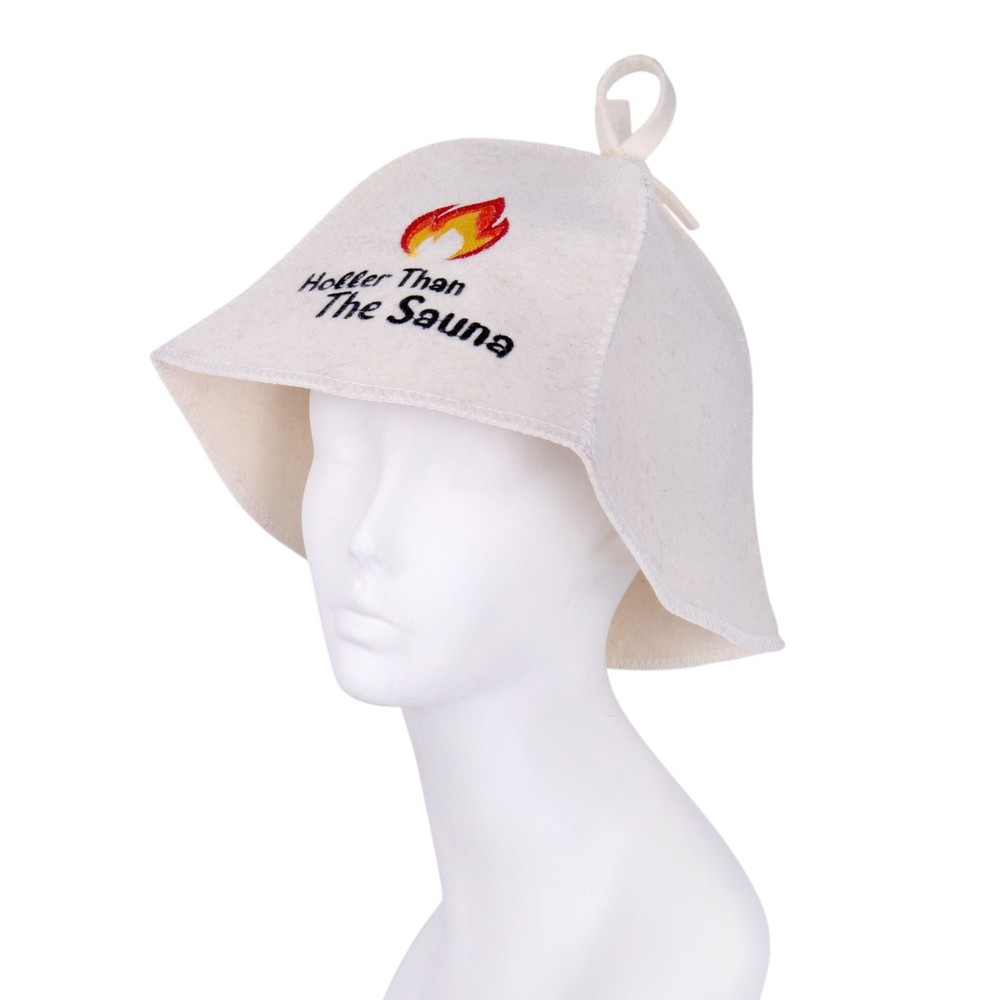 100% Wool Sauna Hat Natural Felt Russian Banya Hat Шапка для Бани