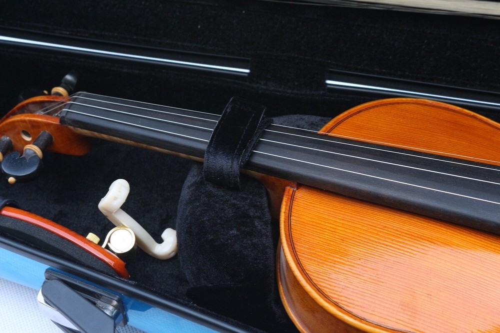 Blue Violin case 4/4 Light Strong Hard Shell Case with Straps 2 PCS Bow Holder