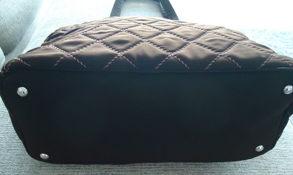 Vera Bradley Brown Quilted Microfiber Tote