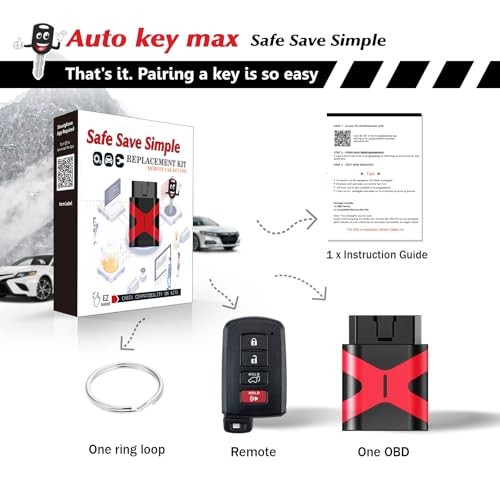Programmable Keyfob, Replacement Car Keys Fob and 4 Btn (SUV) Programmer Kit