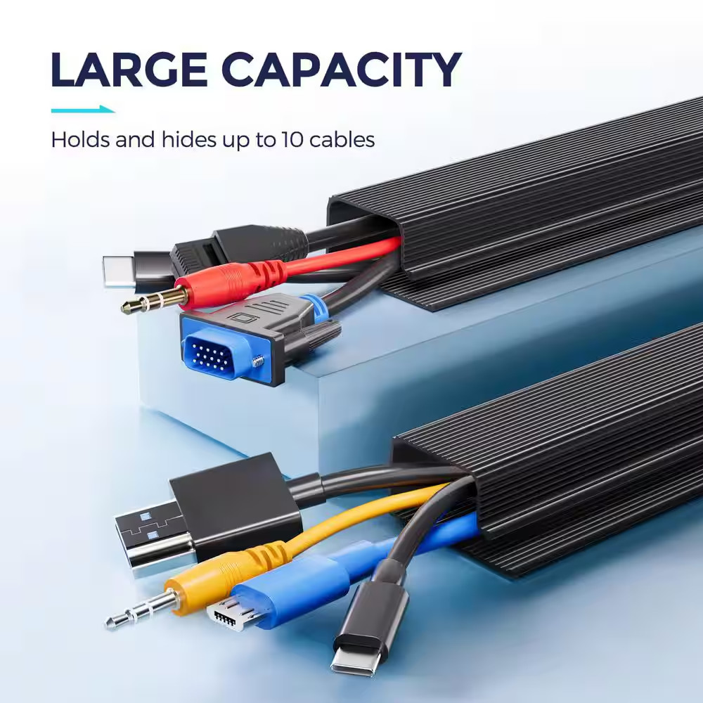 2 Pack Cable Management Solution under Desk Cable Organizer Cord Management Kit