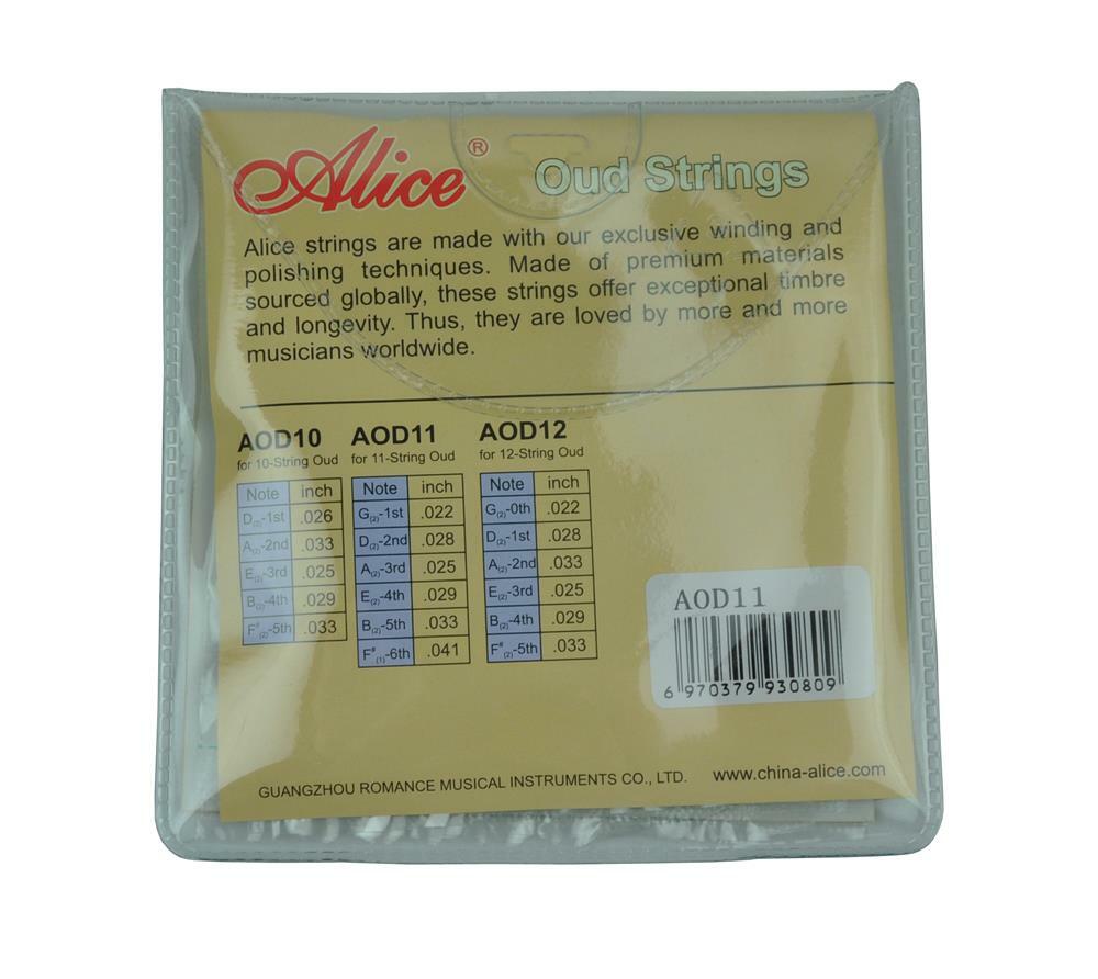 5Sets Alice UD OUD Strings Clear Nylon Silver-Plated Copper Alloy 11 Strings