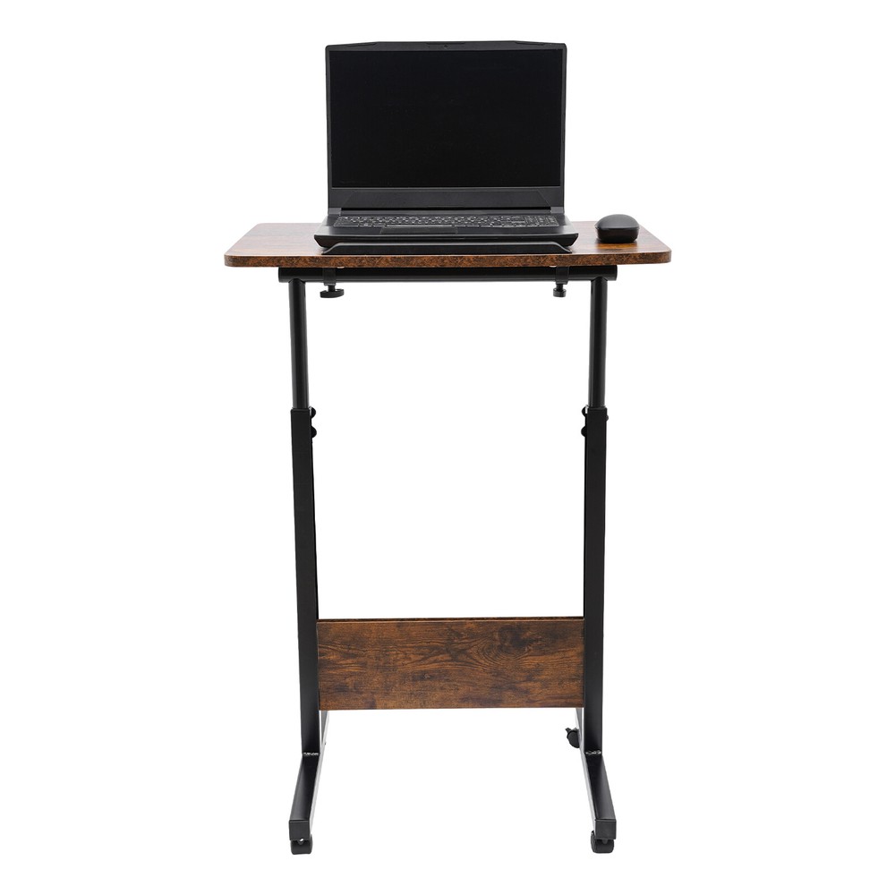 Adjustable Height Standing Desk Portable Rolling Computer Stand with 4 wheels