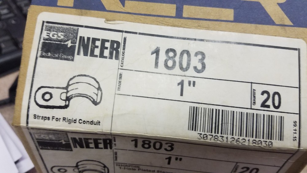 Neer 1" 1803 Conduit Strap (Qty 20)