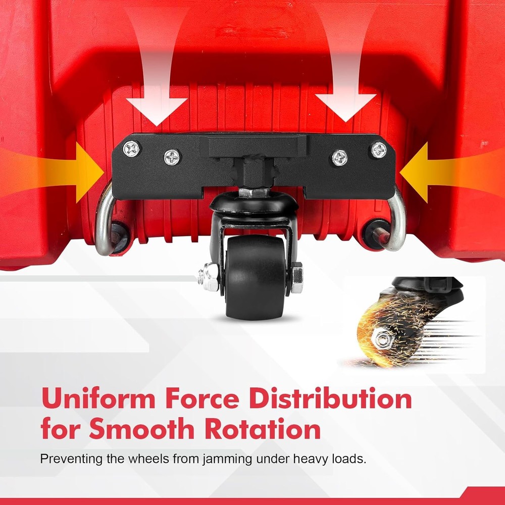 Front Wheels Compatible for Milwaukee Packout Rolling Tool Box,Packout Caster...