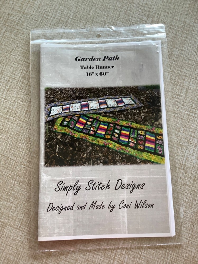 Simply Stitch Designs QUILT PATTERN “Garden Path” Table Runner 16”x 60”