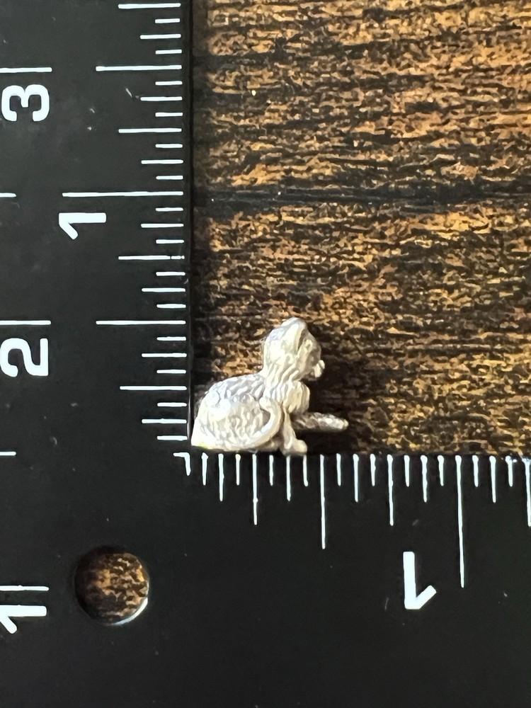 Miniature 925 Solid Silver Cat Kitten