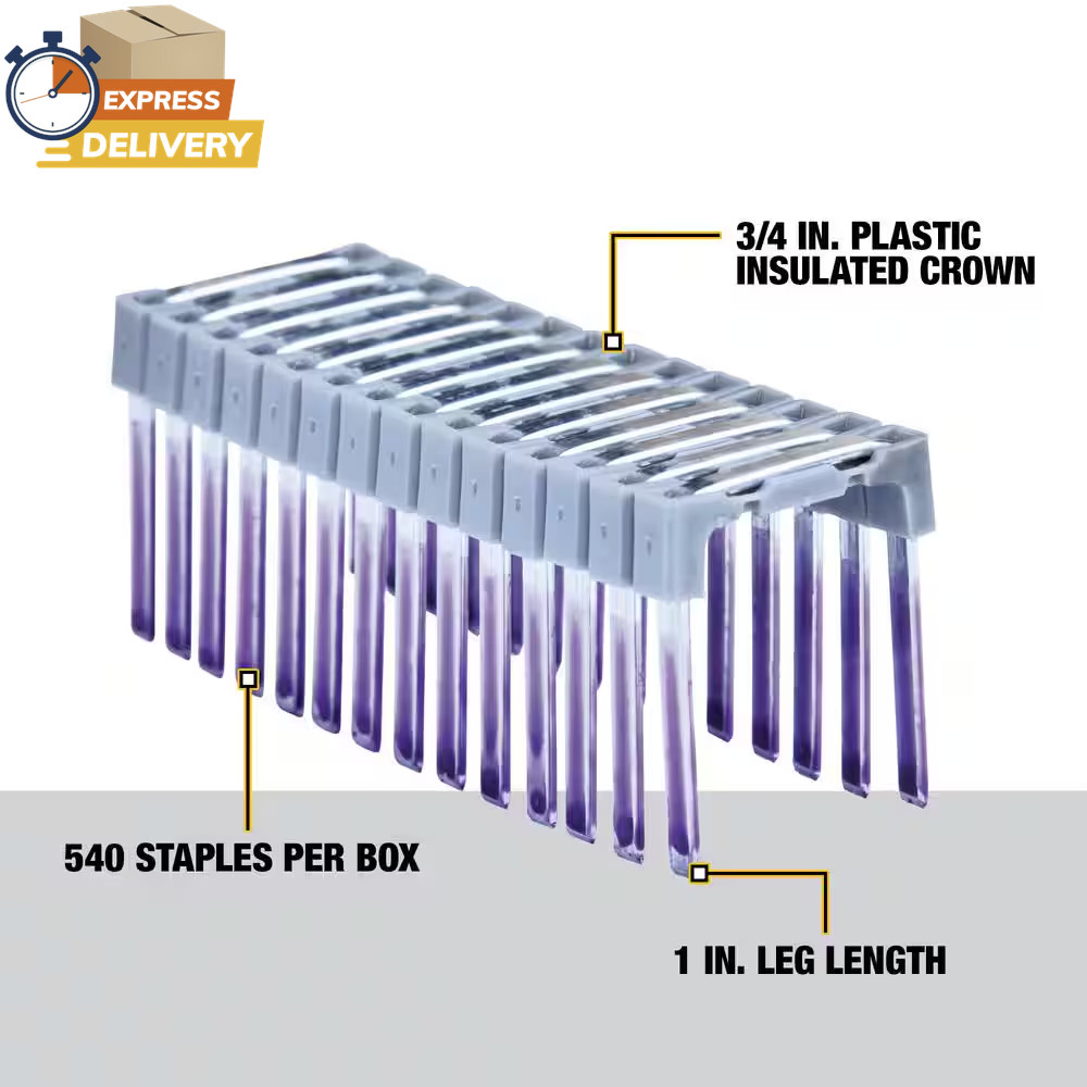 1 In. Insulated Electrical Staples (540 per Box) ✅