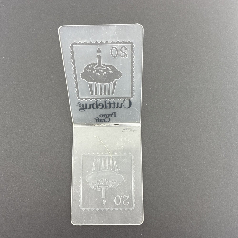 Provo Craft Cuttlebug Birthday Postage Stamp Embossing Folder 2.75x2
