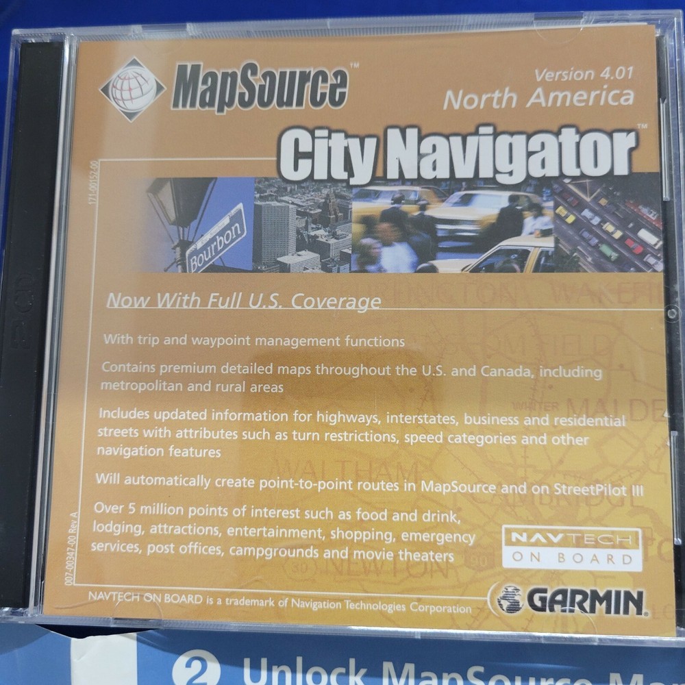 Garmin, Map Source City Navigator 2 Disks plus manual/reference guides only