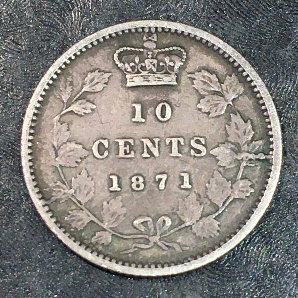 1871 Canada Dime 10c Silver - High Quality Scans #Q920