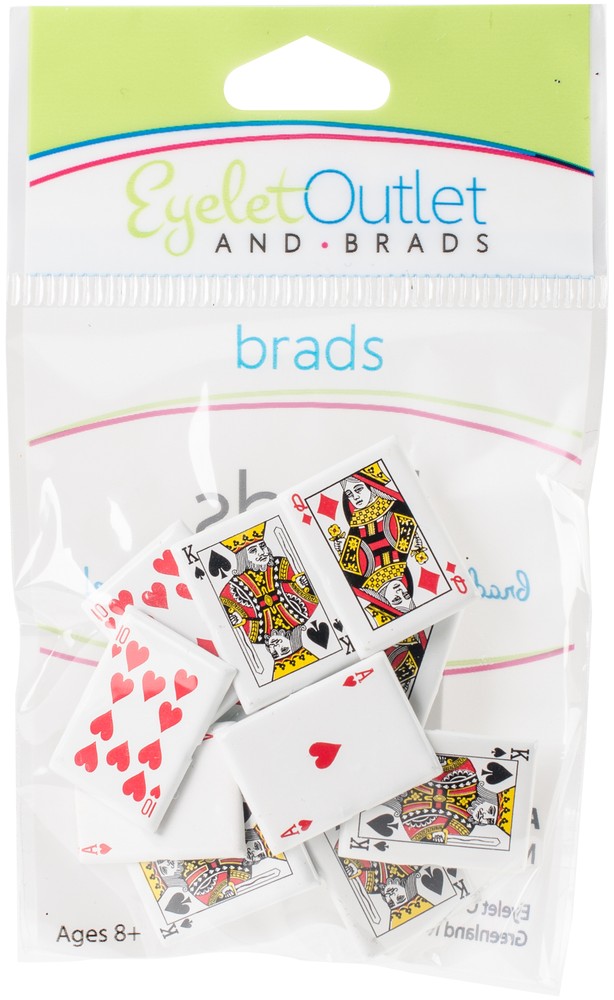 Eyelet Outlet Shape Brads 12/Pkg-Card - 6 Pack