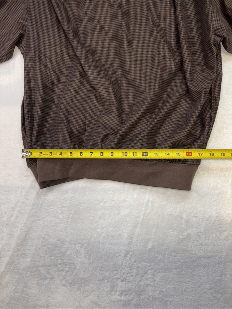 Zero restriction golf outerwear brown micro suede men’s medium 1/4 Snap pullover