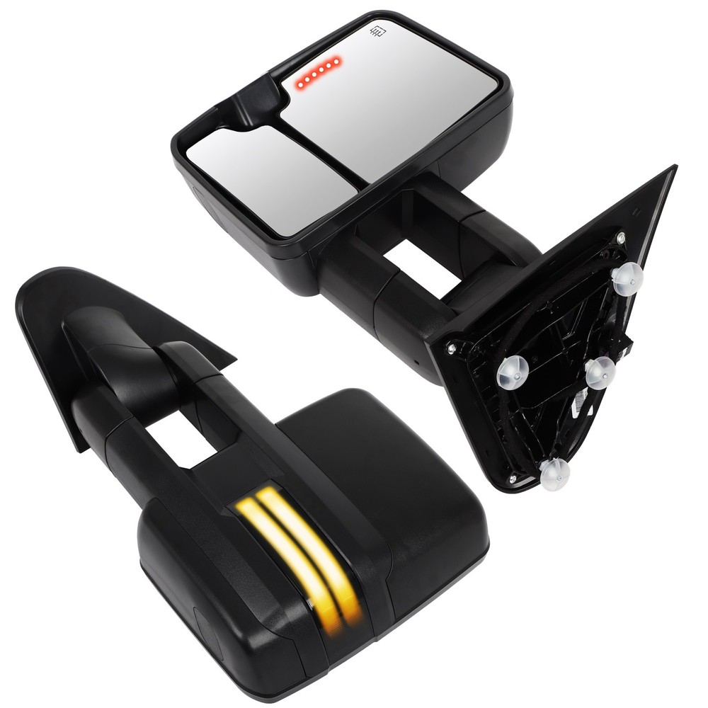 Pair Power Heated Turn Signal Tow Mirrors For 2015-2019 Chevy Silverado 2500HD
