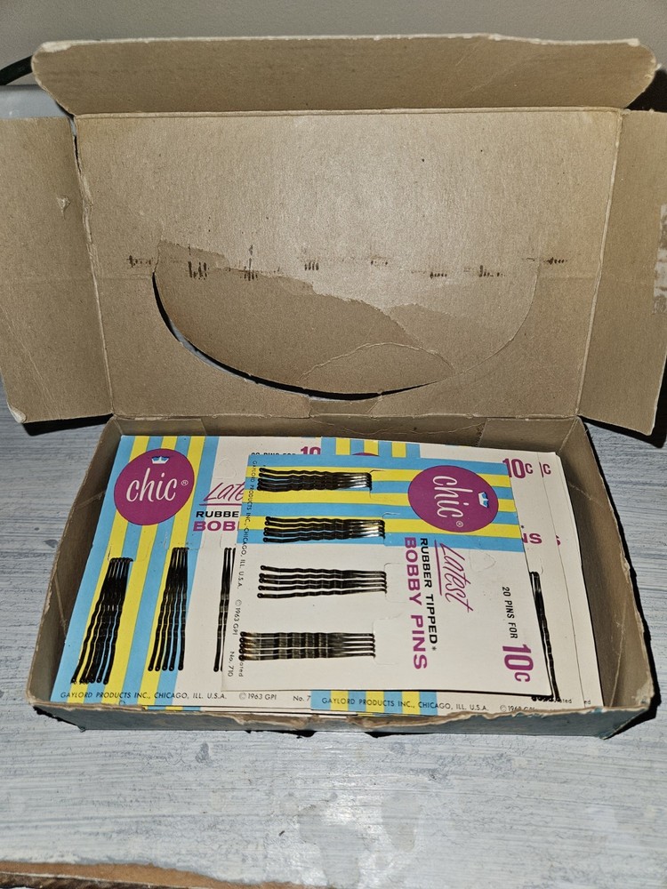 Box Of Vintage Bobby Pins
